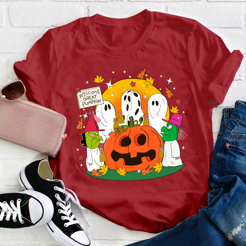 Welcome Great Pumkin Teacher T-Shirt