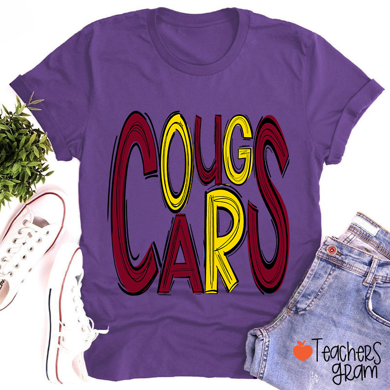 Personalized Mascot Doodle Letter Teacher T-Shirt