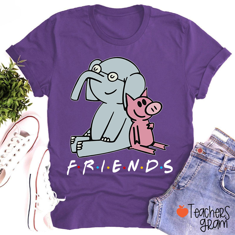 Elephant Good Friends Teacher T-Shirt