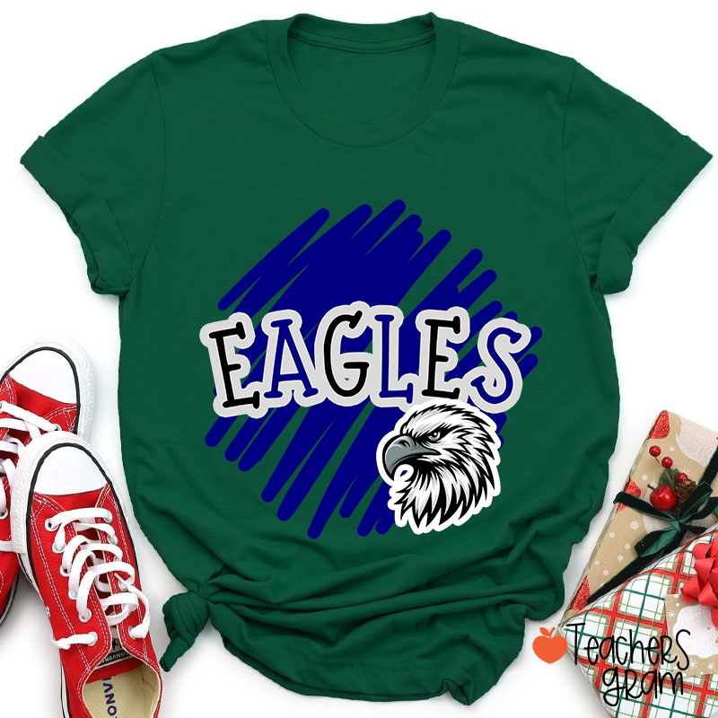 Personalized Mascot Graffiti School Spirit Teacher T-Shirt