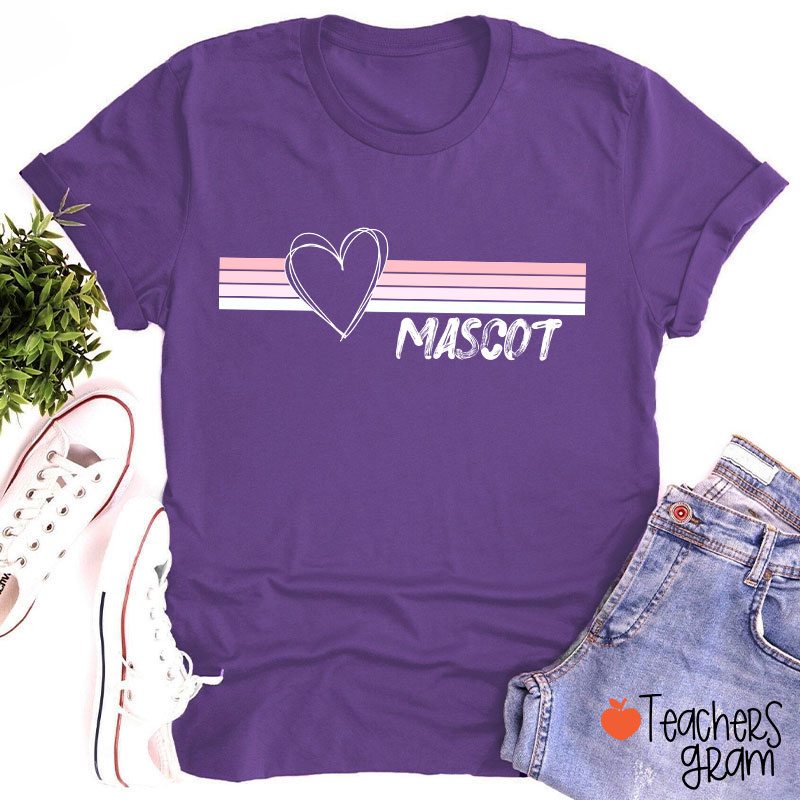 Personalized Mascot Distressed Retro School Spirit Teacher T-Shirt