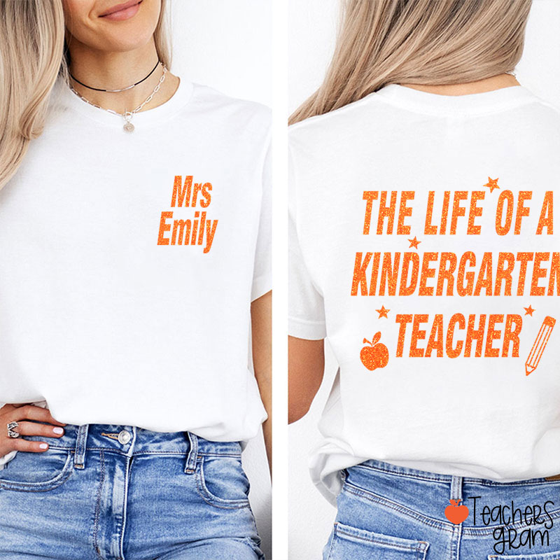 Personalized Name And Grade In My Showgirl Era Teacher Two Sided T-Shirt