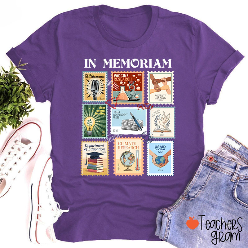 Retro In Memoriam Teacher T-Shirt