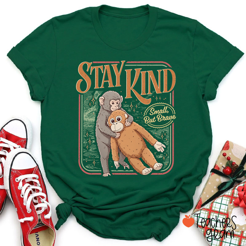 Stay Kind Small But Brave Teacher T-Shirt