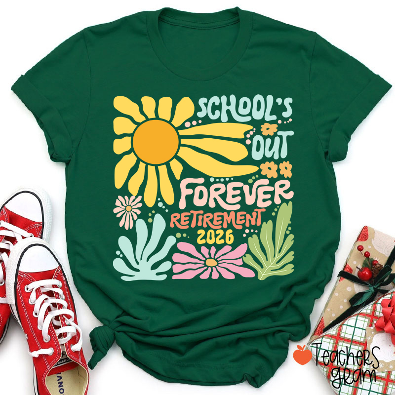 Personalized Colorful Sunflowers And Text Teacher T-Shirt
