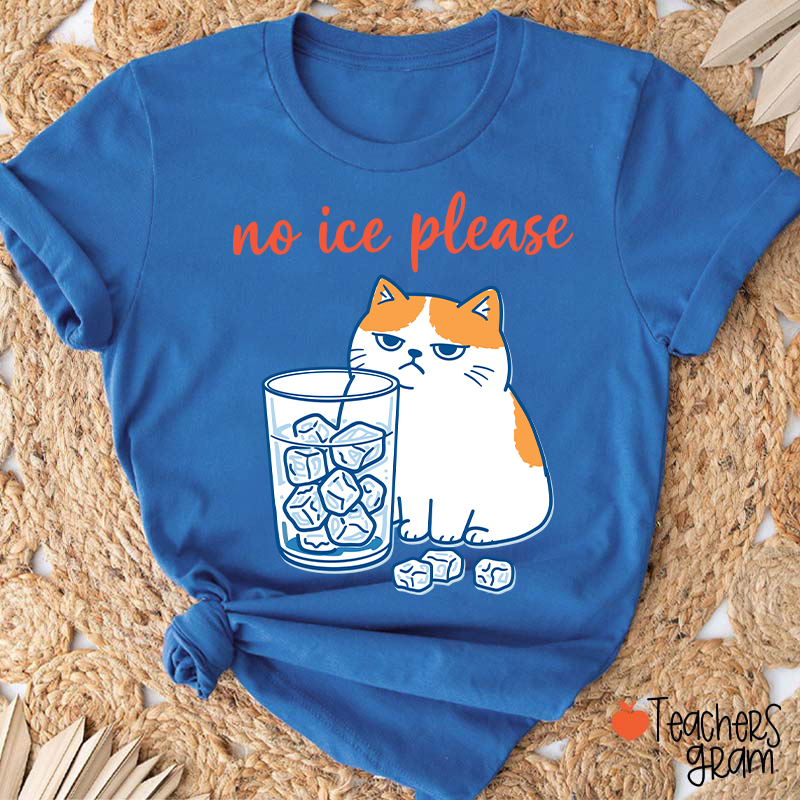 No ICE Please Cute Cat Teacher T-Shirt