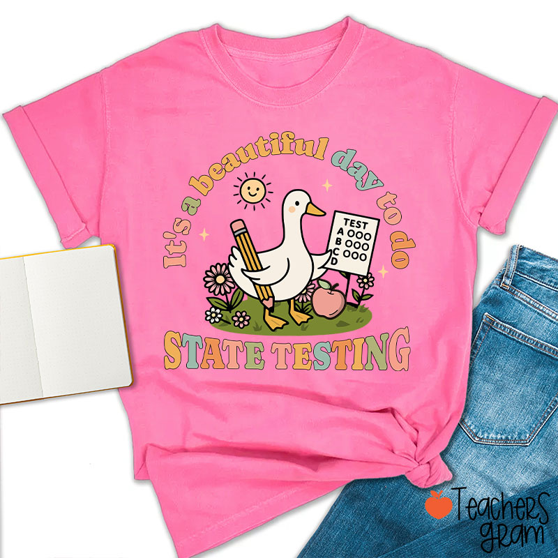 It's A Beautiful Day To Do State Testing Teacher T-Shirt
