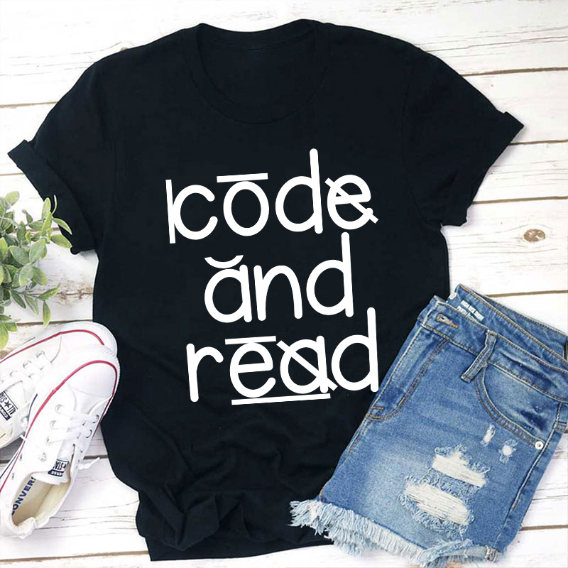 Code And Read Teacher T-Shirt