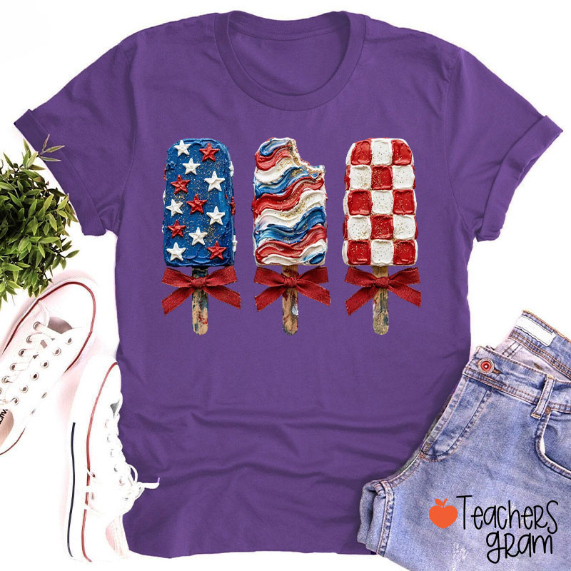 Patriotic Popsicle Teacher T-Shirt