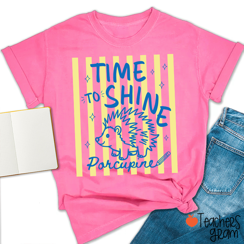 Personalized Missed Your Smile Crocodile Pink Stripe Teacher T-Shirt