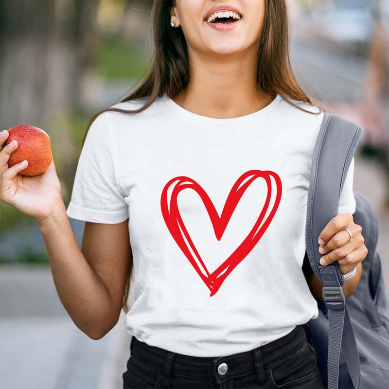 Double Heart Teacher T-Shirt