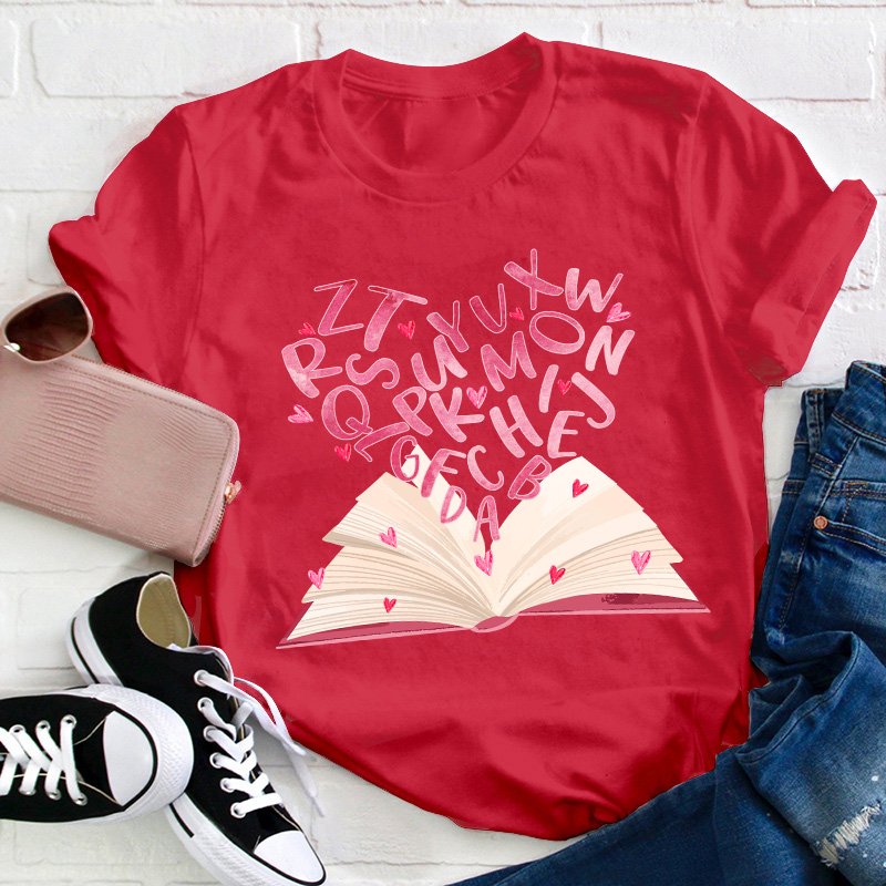 Love In Book Teacher T-Shirt