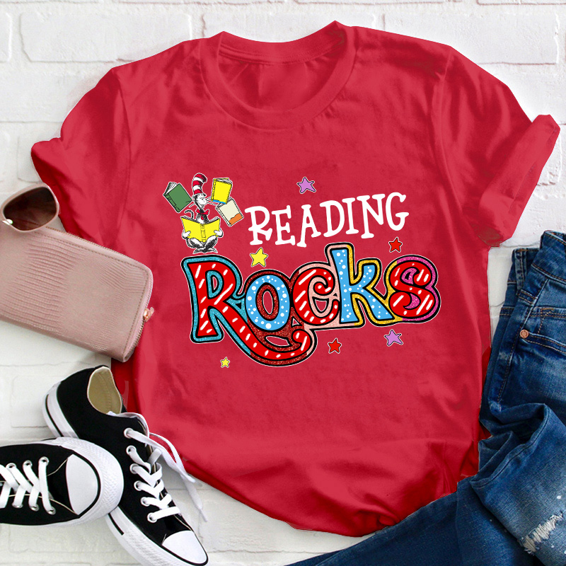 Reading Rocks Teacher T-Shirt