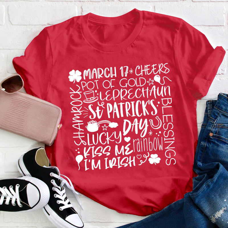 St Patrick's Day Lucky Teacher T-Shirt