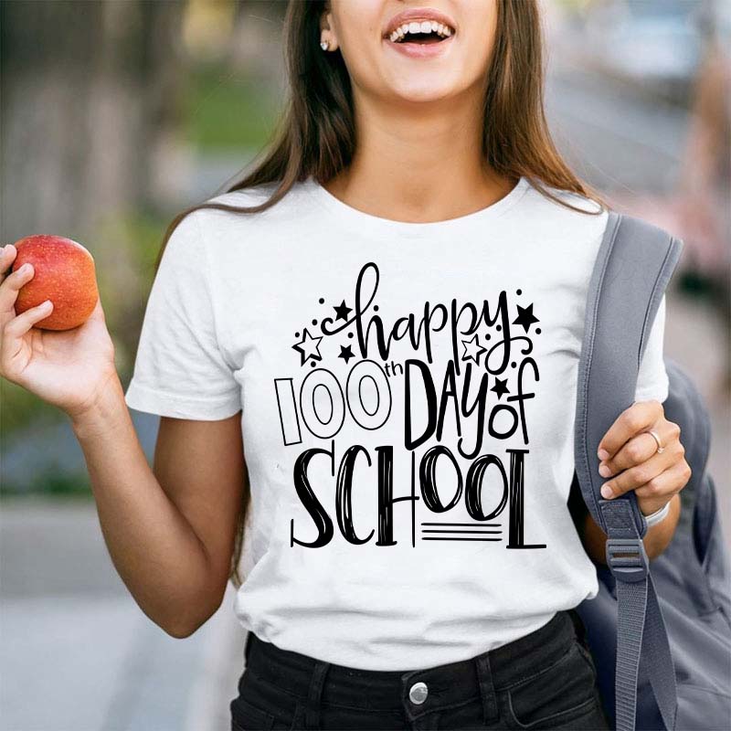 Happy 100th Day Of School Teacher T-Shirt