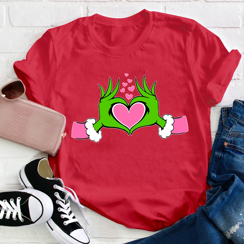 Make A Heart Sign Teacher T-Shirt