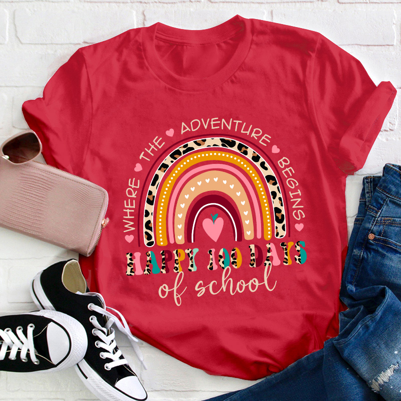 Happy 100 Days Of Shool Teacher T-Shirt
