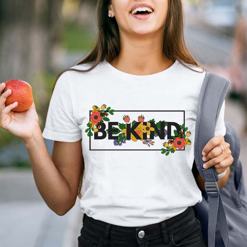 Floral Be Kind Teacher T-Shirt
