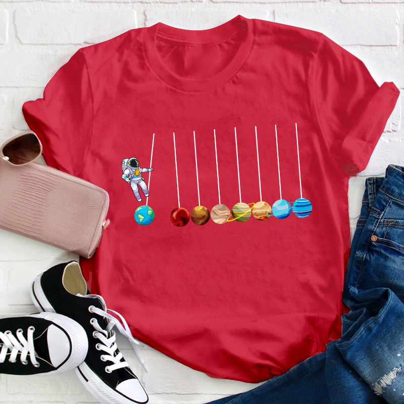 Funny Planets Planetary System Solar Teacher T-Shirt