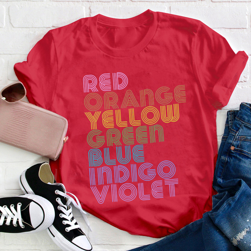 Red Orange Yellow Teacher T-Shirt