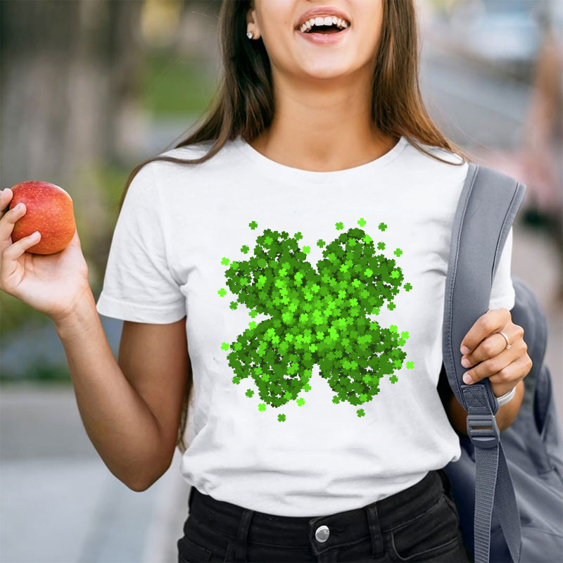 Green Shamrock Teacher T-Shirt