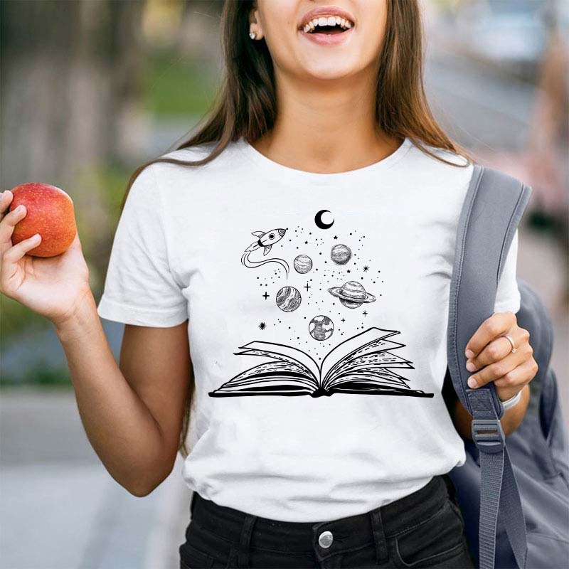 Books And Space Teacher T-Shirt