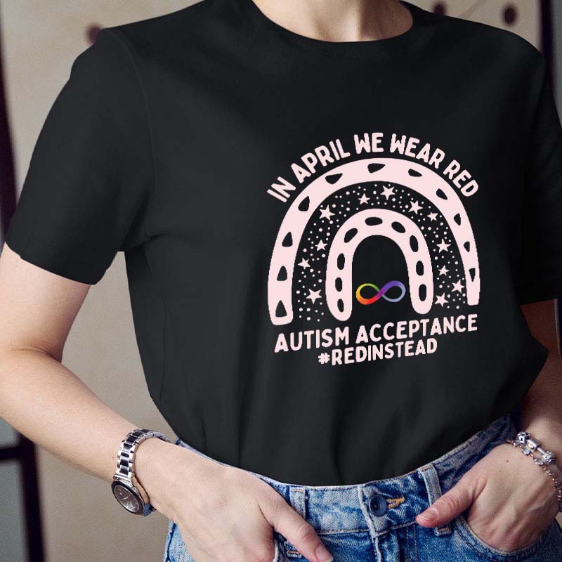 Autism Awareness Rainbow Teacher T-Shirt