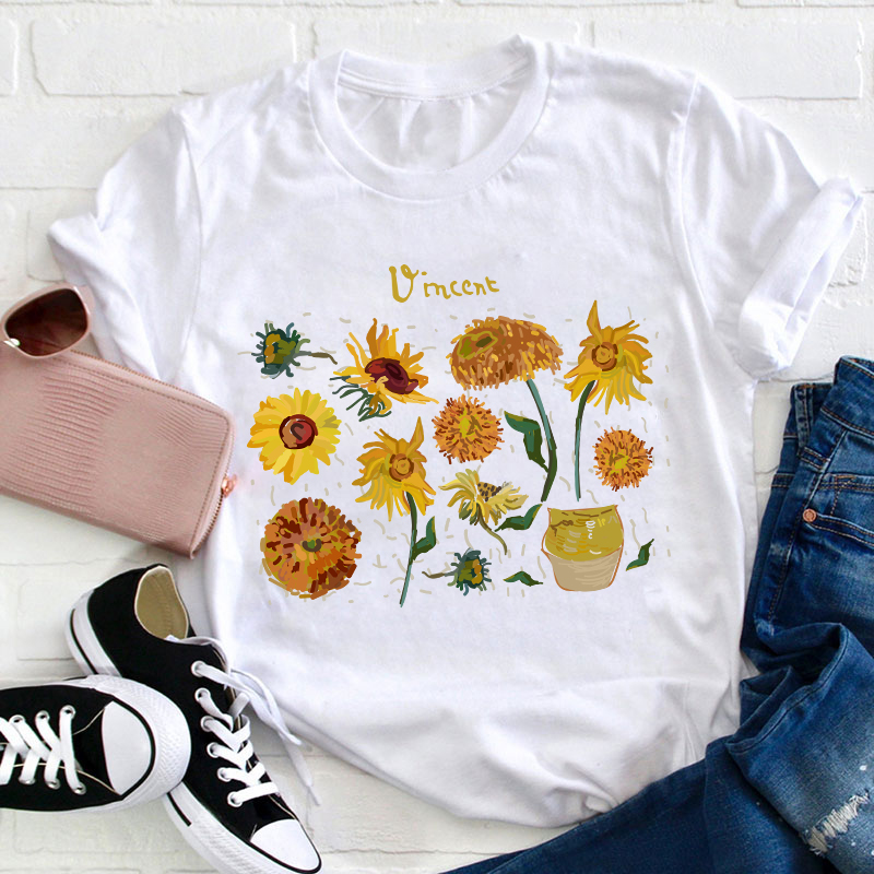 Vincent Sunflower Teacher T-Shirt