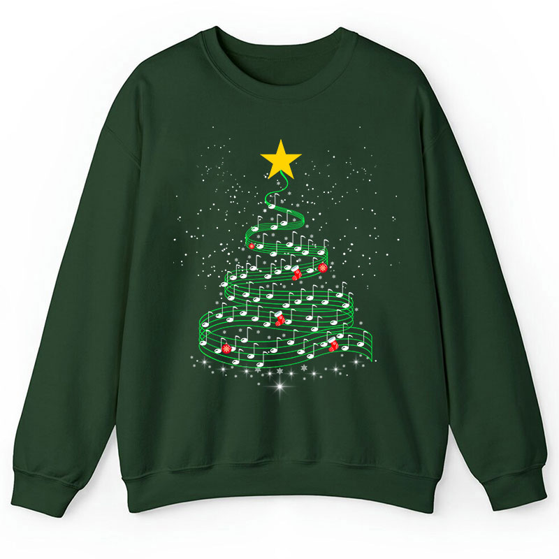 Music Note Christmas Tree Teacher Sweatshirt