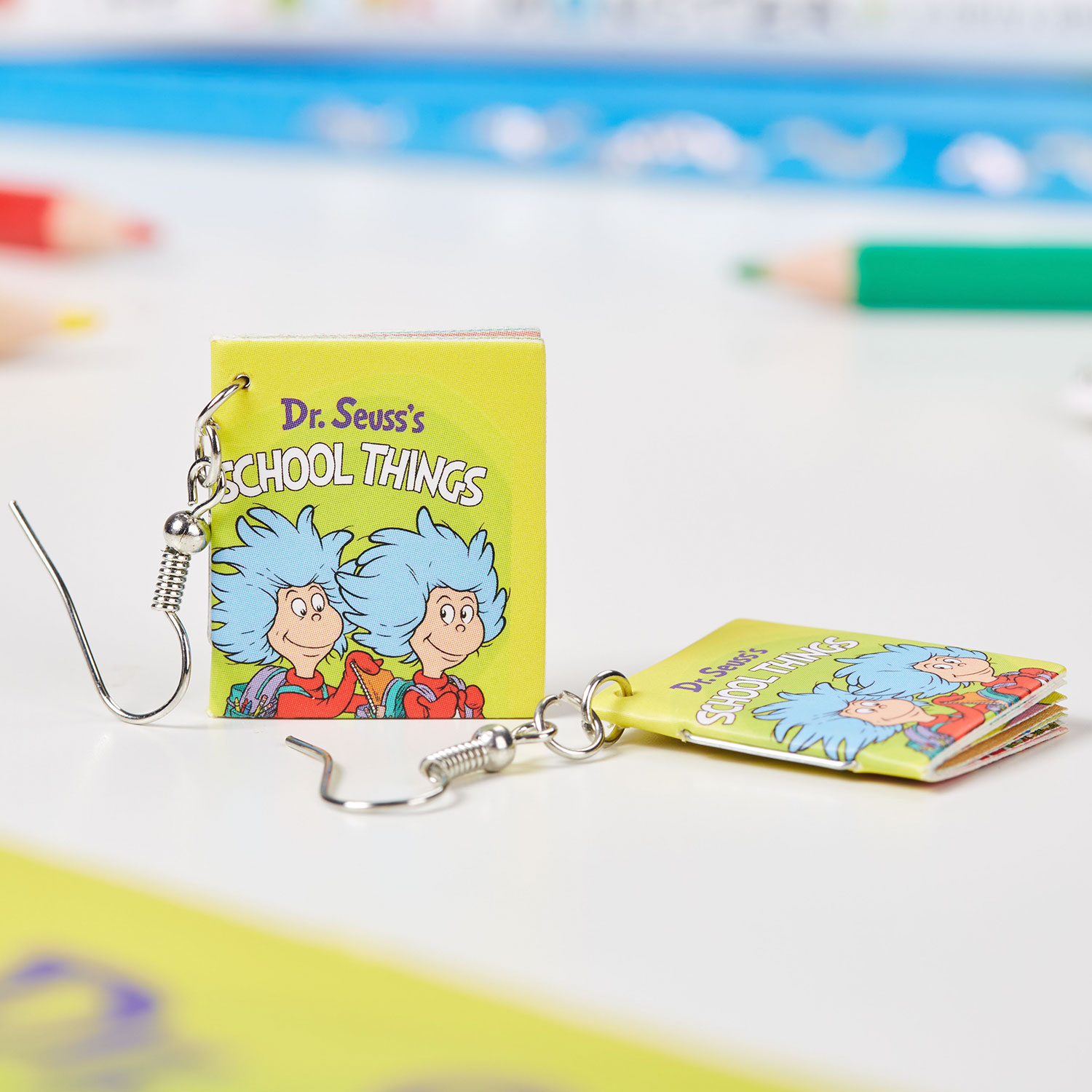 School Things Teacher Book Earrings