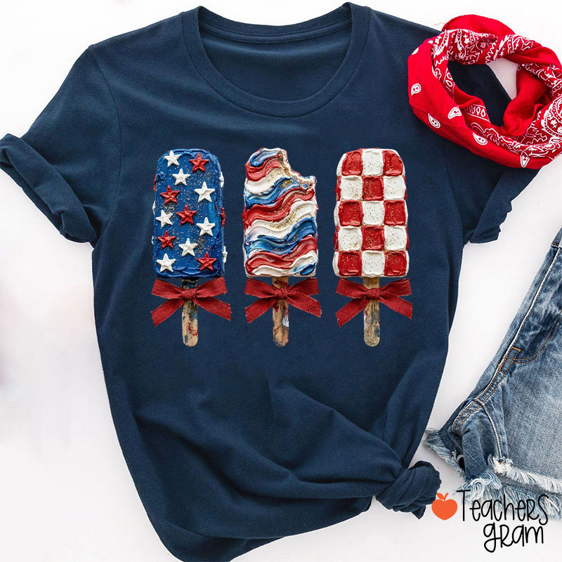 Patriotic Popsicle Teacher T-Shirt
