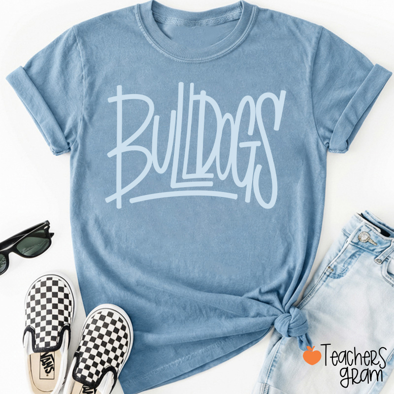 Personalized Mascot Simple Script Teacher T-Shirt