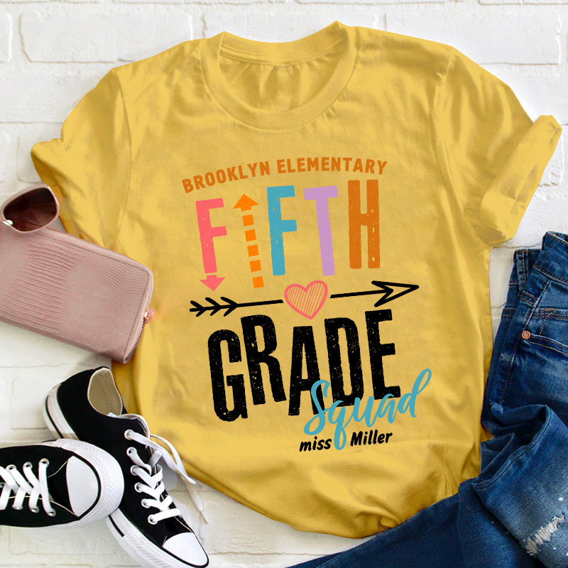 Personalized Name And Grade Team Teacher T-Shirt