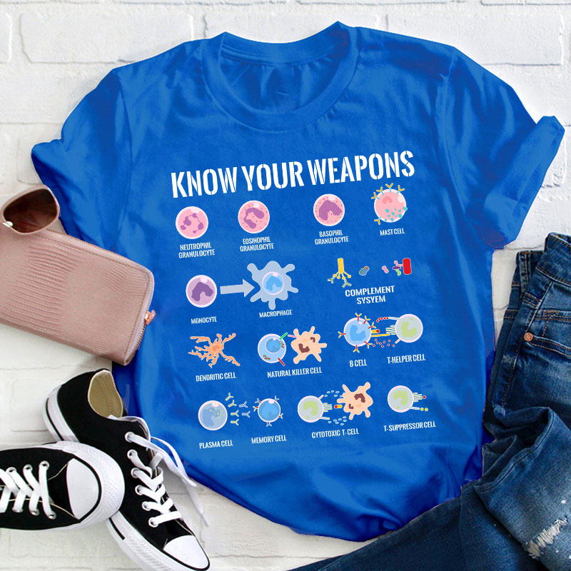 Know Your Weapons Science Icon Teacher T-Shirt