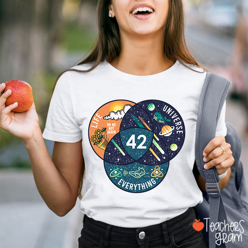 42 Answer To Life Universe And Everything Essential Teacher T-Shirt