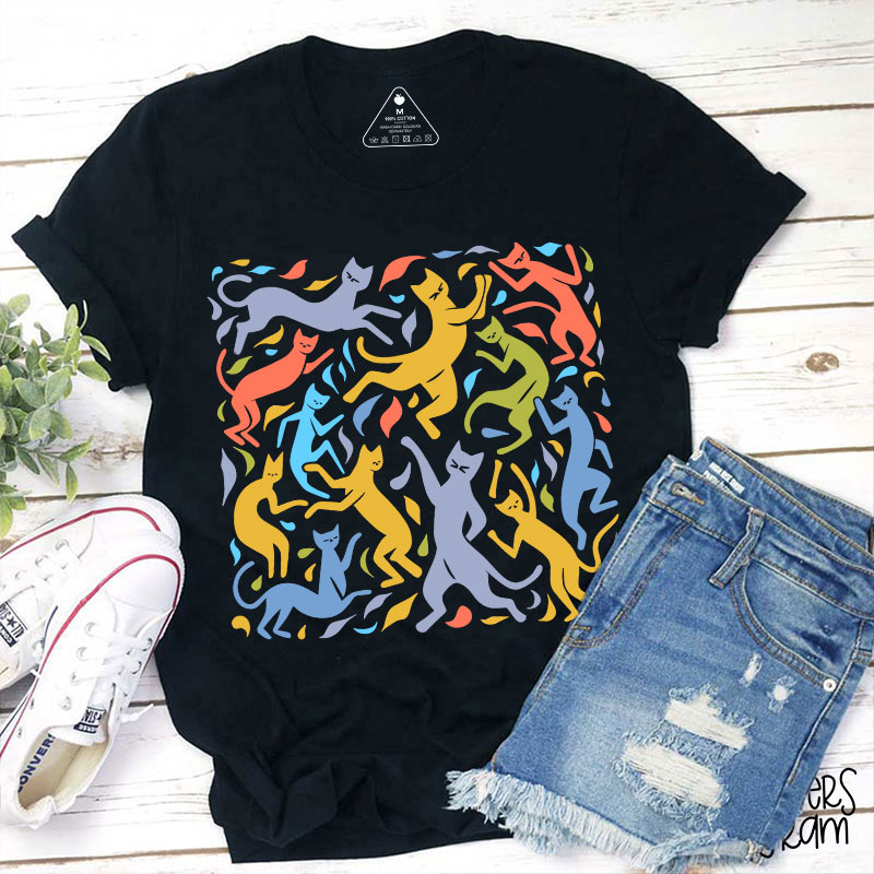 Matisse The Dance Inspired Cat Teacher T-Shirt