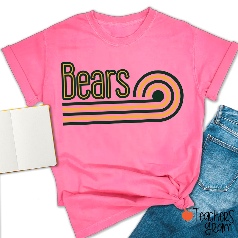 Personalized Mascot Contrasting Colors School Spirit Teacher T-Shirt