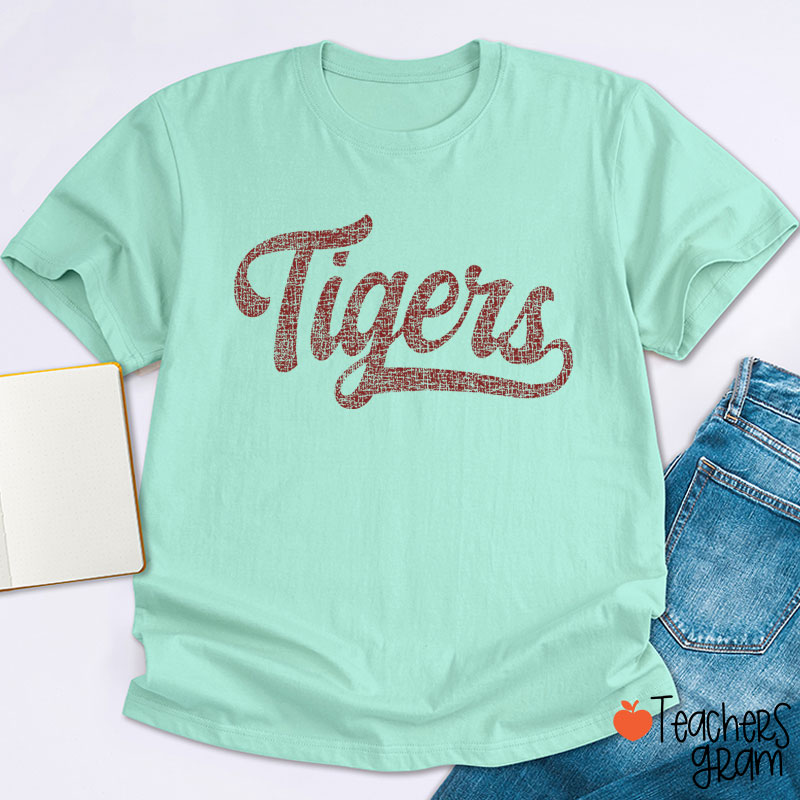 Personalized Mascot Comfort Colors Distressed Teacher T-Shirt