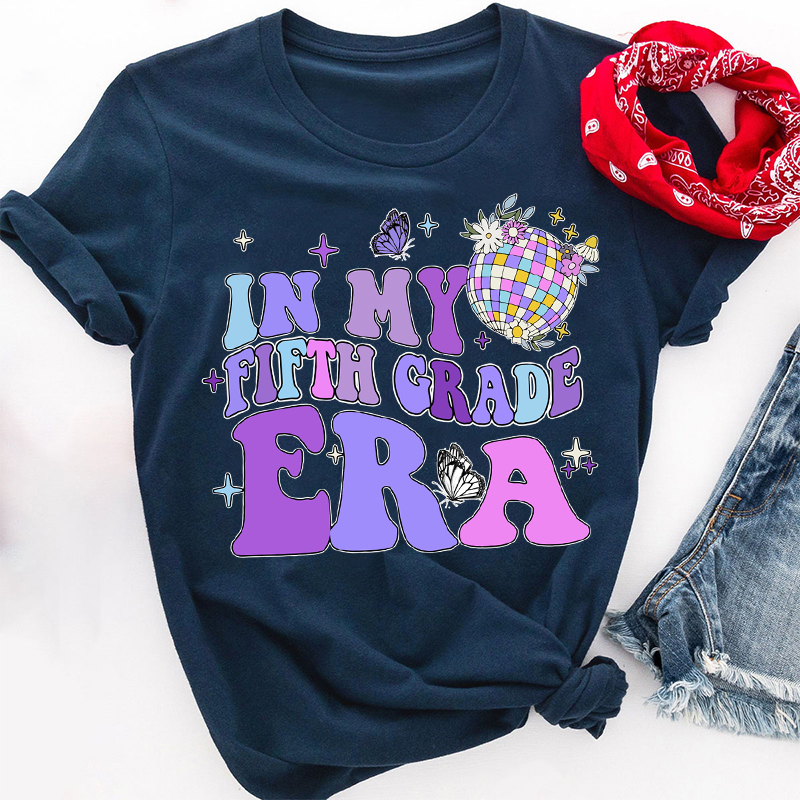 Personalized Purple Disco Smash Light Ball Teacher T-Shirt