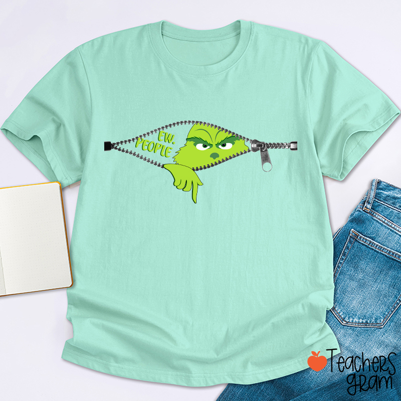 Ew People Christmas Teacher T-Shirt