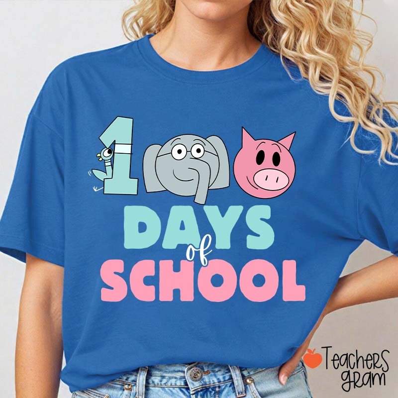 100 Days Of School Children's Books Teacher T-Shirt