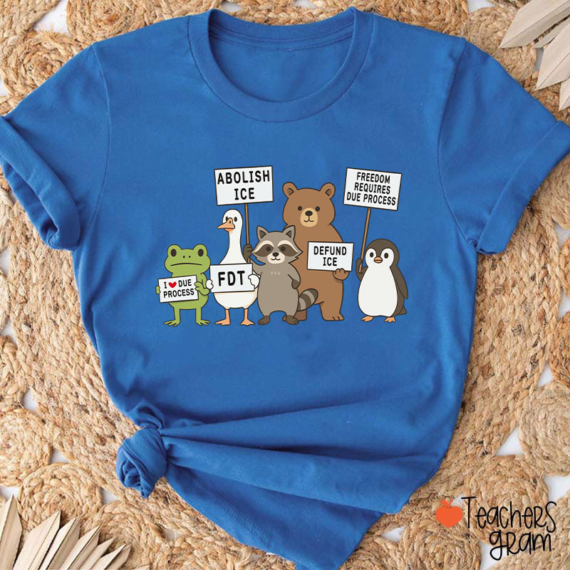 Abolish Ice Goose Comfort Colors Teacher T-Shirt