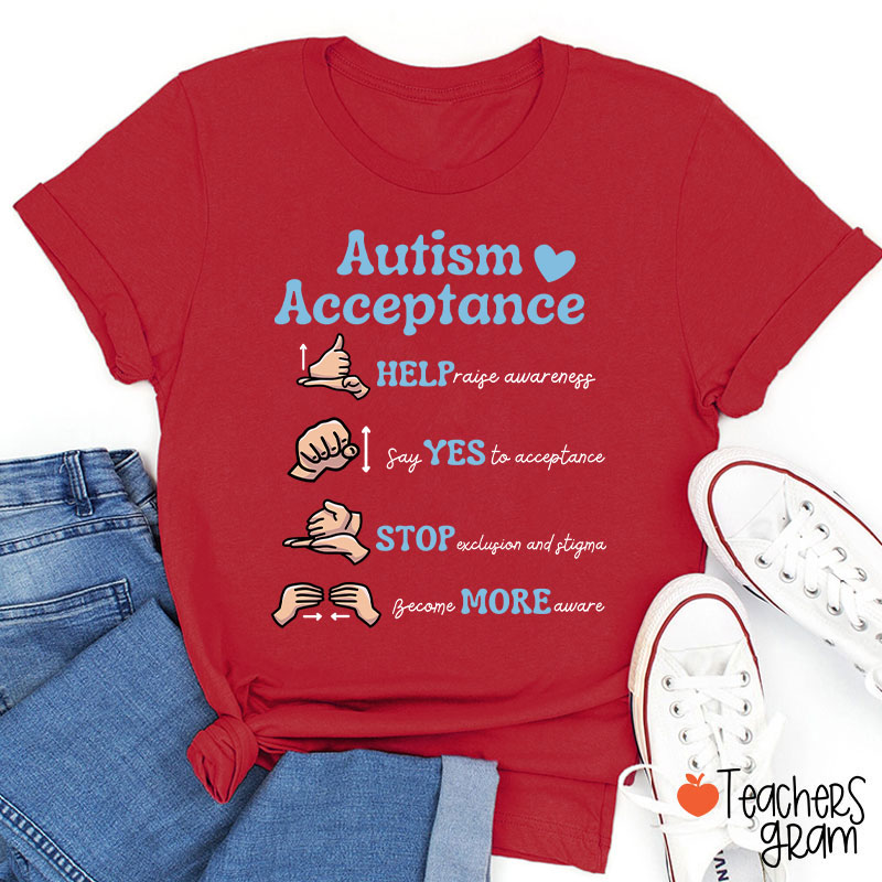 Autism Acceptance Teacher T-Shirt
