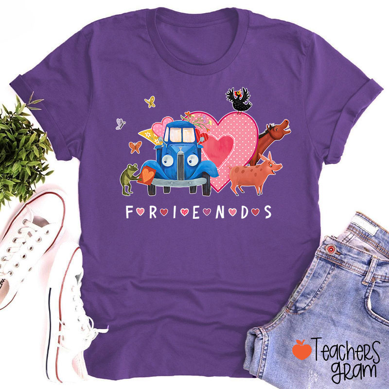 Friends Happy Valentine's Day Teacher T-Shirt