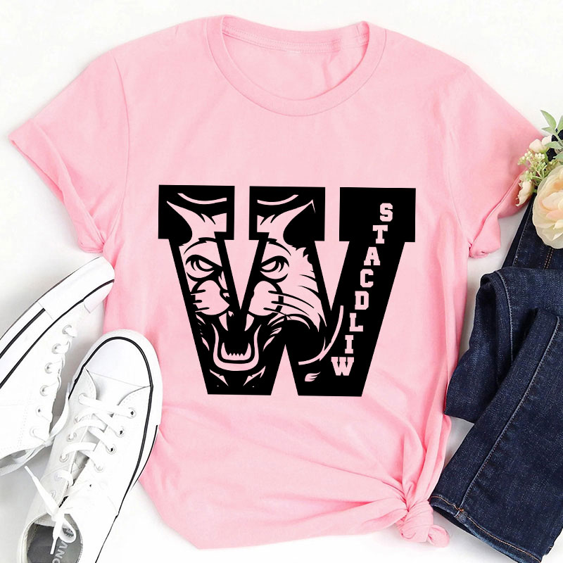 Personalized Sports Fan Team Mascot Teacher T-Shirt