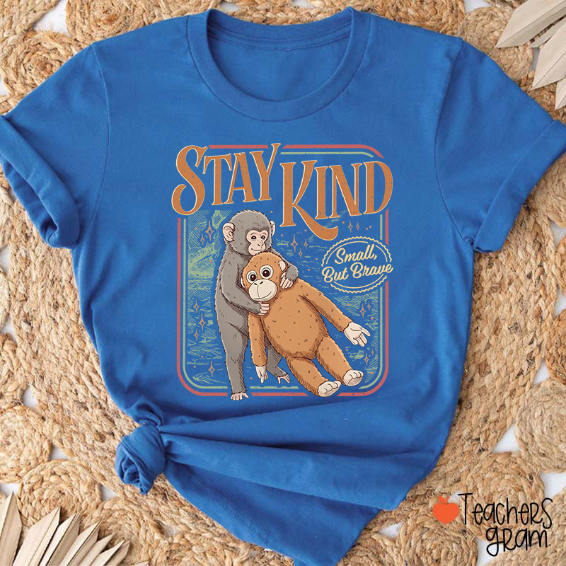 Stay Kind Small But Brave Teacher T-Shirt