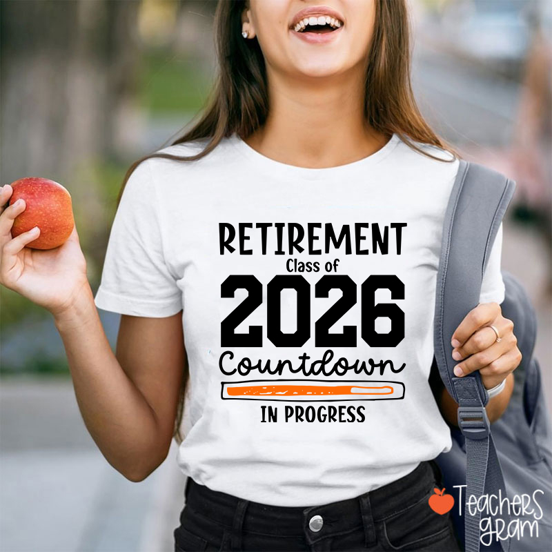 Personalized Year Retirement Countdown In Progress Teacher T-Shirt