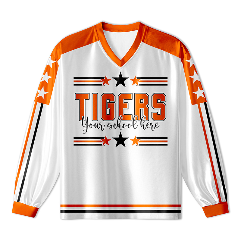 Personalized Mascot And School Name Teacher Long Sleeve Jersey