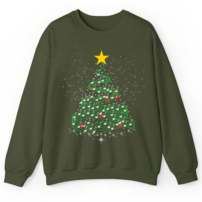 Music Note Christmas Tree Teacher Sweatshirt