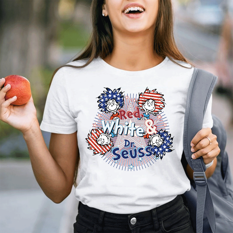 Red White And Things Teacher T-Shirt